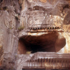 Turkey, Myra,  carved lintel over rock cut Lycian tomb