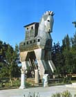 Trojan Horse, wooden model Troy, Turkey