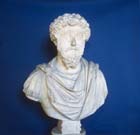 Marcus Aurelius, joint Roman Emperor, 2nd century bust, Archaeological Museum, Istanbul, Turkey