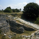 Ramp and portion of city wall of Troy II, 2600-2250 BC, Schliemann