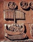 Jonah and the whale, 915-921 relief on south facade of Armenian Church on Island of Achthamar, Lake Van, Turkey