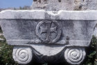 Cross on capital, sixth century, Ephesus, Turkey