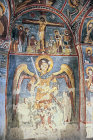 Crucifixion, Archangel Michael below, eleventh century, Karanlik Kilisesi (Dark Church), Goreme, Cappadocia, Turkey