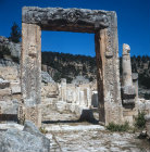 Turkey Alahan Monastery west doorway of the basilica dating from the 5th century AD