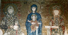 Turkey, Istanbul, Hagia Sophia, mosaic of John Comnenus, the blessed Virgin Mary and Empress Irene 11th century