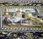 Two figures reclining, Eros and Psyche, third century, Gaziantep, Zeugma mosaic museum, Turkey